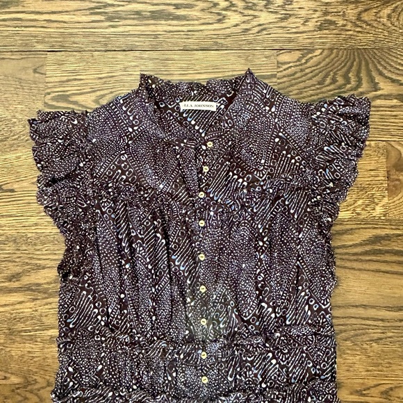 Ulla Johnson Rosalind Indigo Print Ruffle Midi Dress - Picture 4 of 14